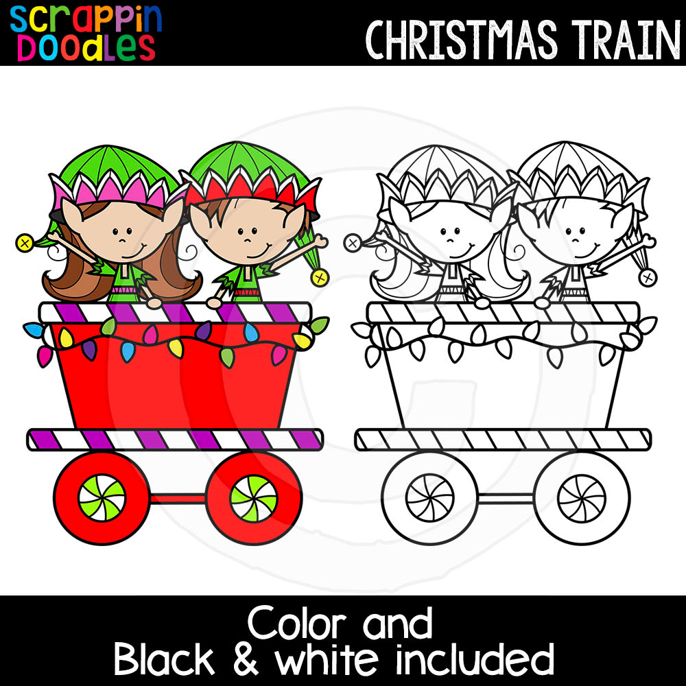 Christmas Train Clip Art