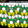 Christmas Wreath Facial Expressions Clip Art Emotions