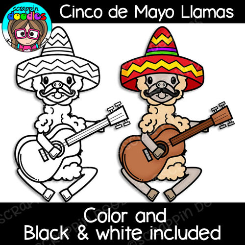 Cinco de Mayo Llamas Clip Art