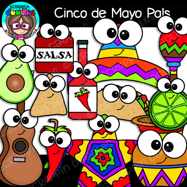 Cinco de Mayo Pals Clip Art