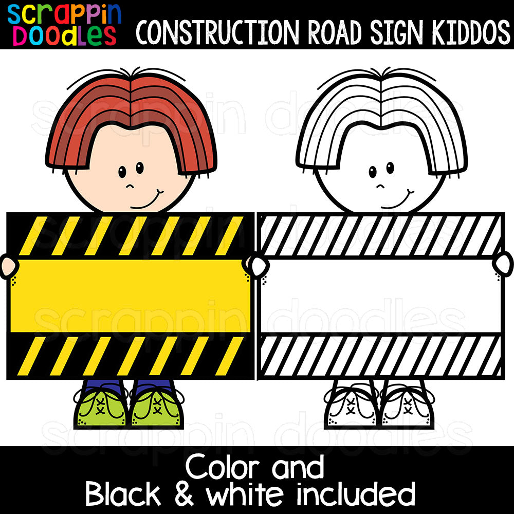  Construction / Road Sign Kiddos Clip Art
