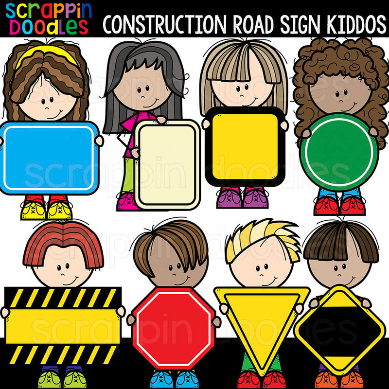  Construction / Road Sign Kiddos Clip Art