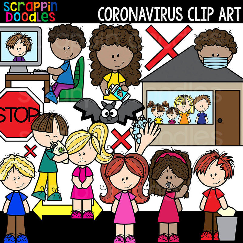 Coronavirus Clipart Covid 19 Commercial Use Corona Virus