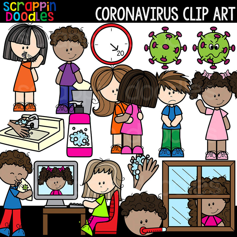 Coronavirus Clipart Covid 19 Commercial Use Corona Virus