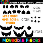 MOVEABLE IMAGES - Create a Digital Jack O Lantern Clip Art