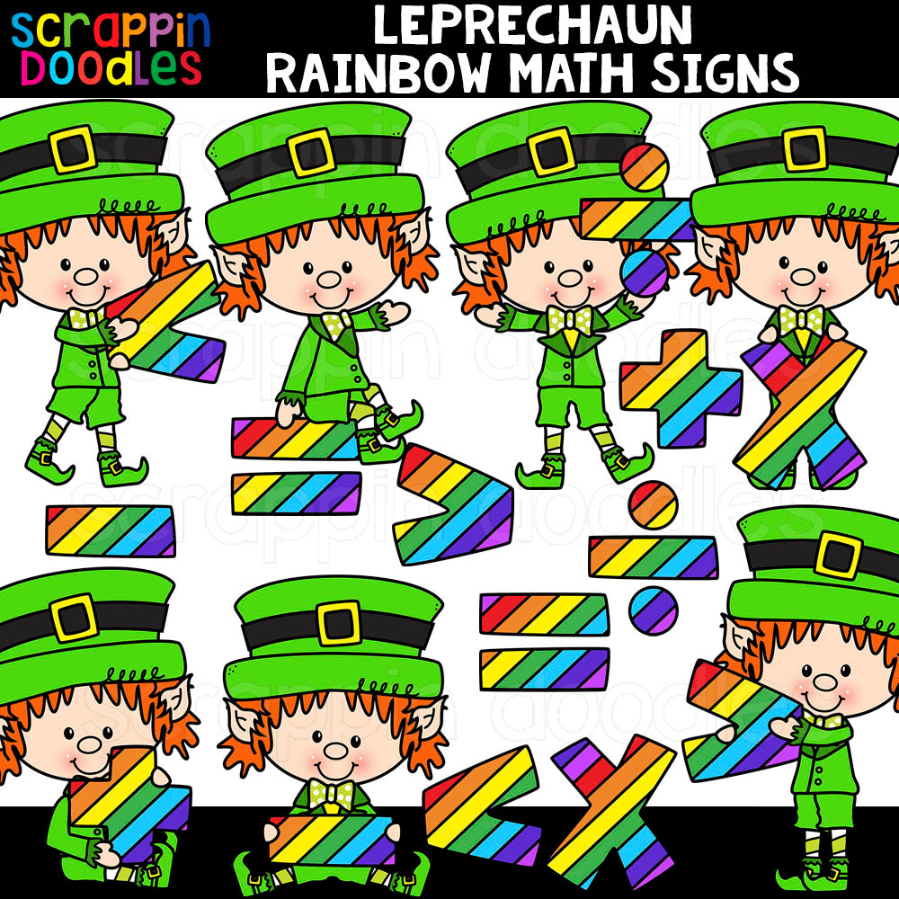 Leprechaun Math Clip Art Bundle 2021