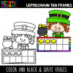 Cute Leprechaun Ten Frames Clipart