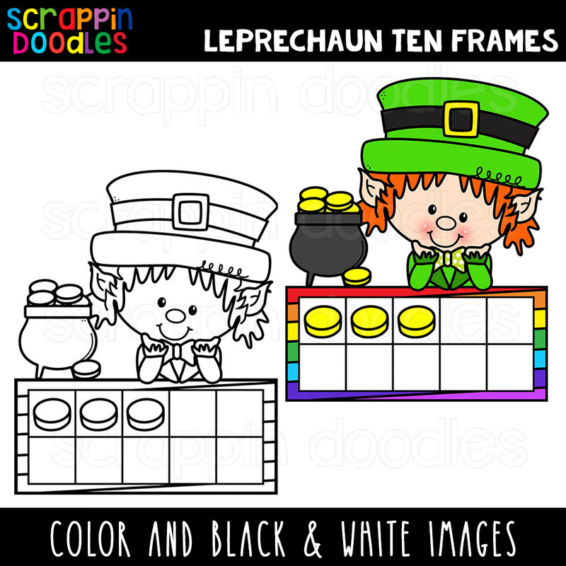 ten black and white clipart