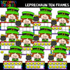 Cute Leprechaun Ten Frames Clipart