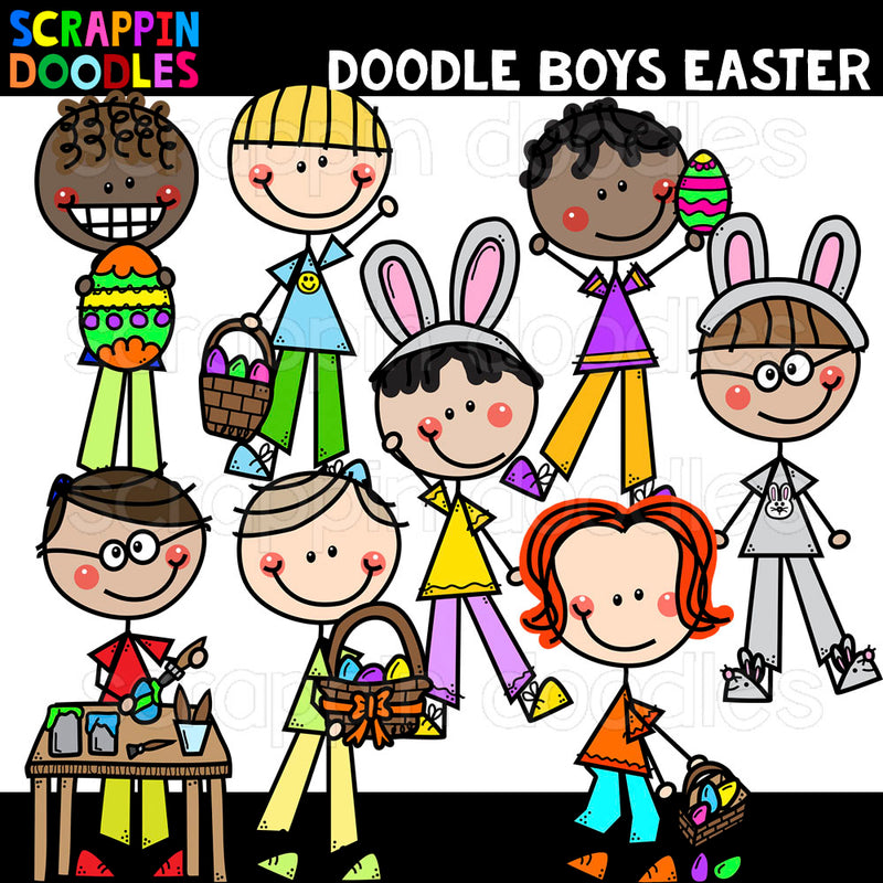 Doodle Kids Clip Art Bundle #3