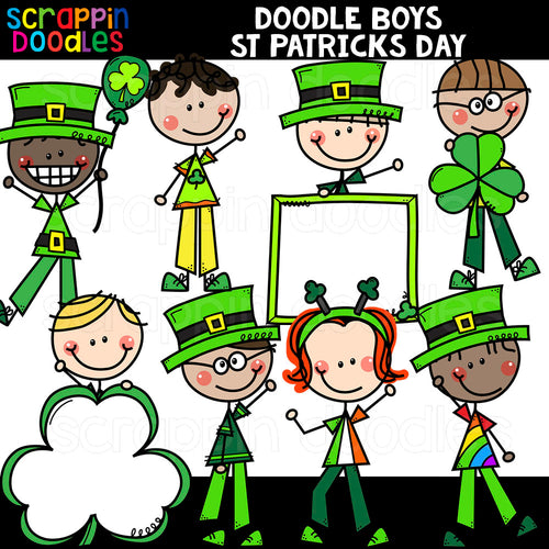 Doodle  Kids Boys St. Patricks Day Clip Art