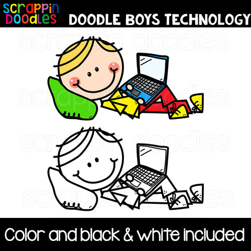 Doodle Boys Technology Clip Art