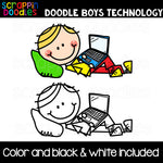 Doodle Kids Clip Art Bundle #3