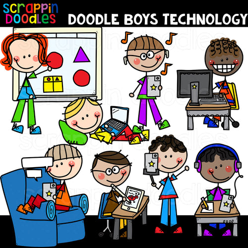 Doodle Boys Technology Clip Art