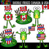 Doodle Frogs Clip Art Bundle 2 - Seasons & Holidays