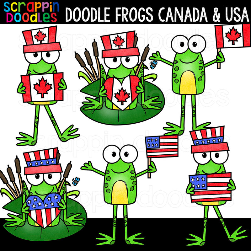 Doodle Frogs Clip Art Bundle 2 - Seasons & Holidays