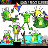 Doodle Frogs Clip Art Bundle 2 - Seasons & Holidays