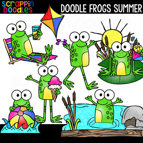 Doodle Frogs Clip Art Bundle 2 - Seasons & Holidays