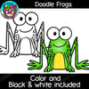 Doodle Frogs Clip Art