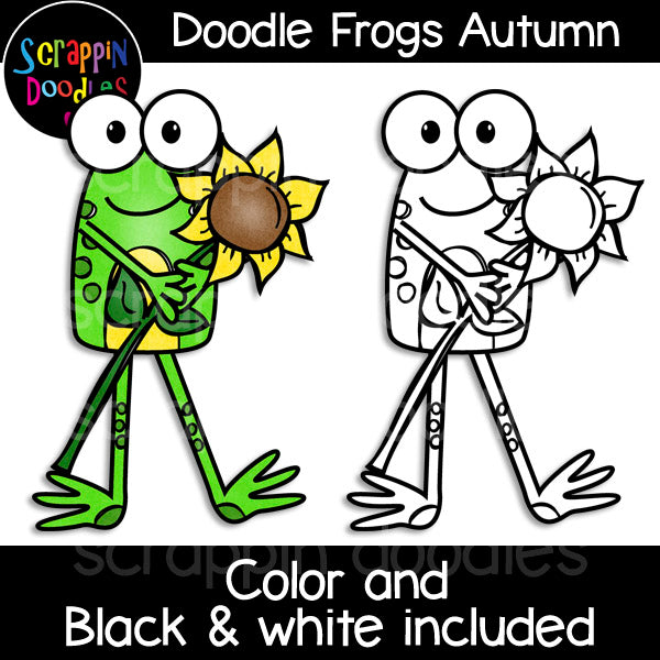 Doodle Frogs Autumn Clip Art Fall Seasons Seasonal
