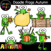 Doodle Frogs Autumn Clip Art Fall Seasons Seasonal