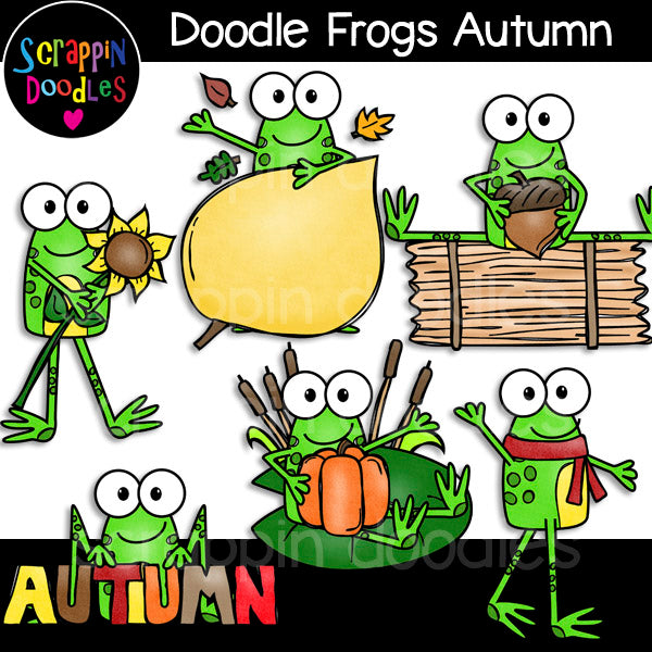 Doodle Frogs Clip Art Bundle 2 - Seasons & Holidays – Scrappin Doodles