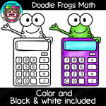 Doodle Frogs Math Clip Art