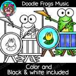 Doodle Frogs Music Clip Art