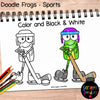 Doodle Frogs Sports Clip Art