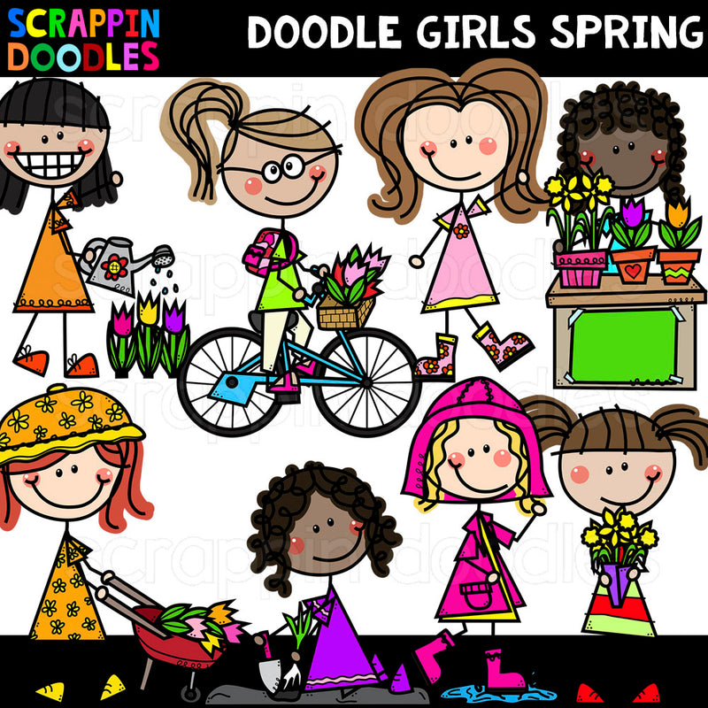 Doodle Kids Clip Art Bundle #3