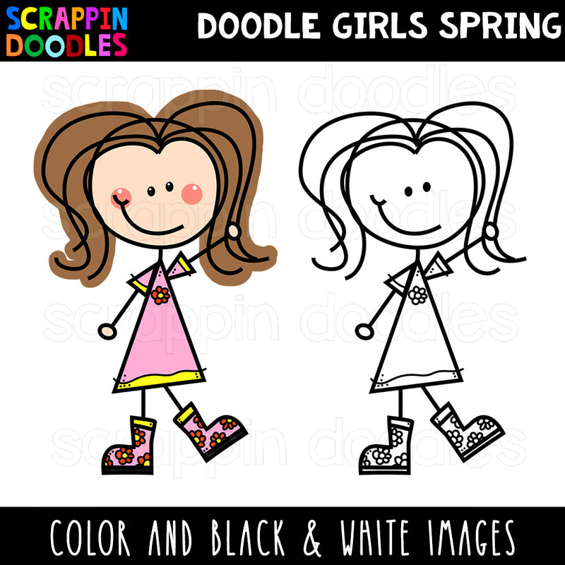 Doodle Kids Clip Art Bundle #3