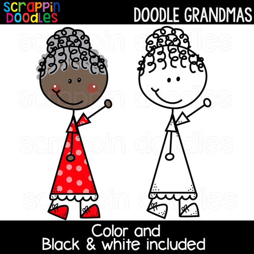 Doodle Grandmas Clip Art