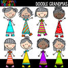 Doodle Grandmas Clip Art