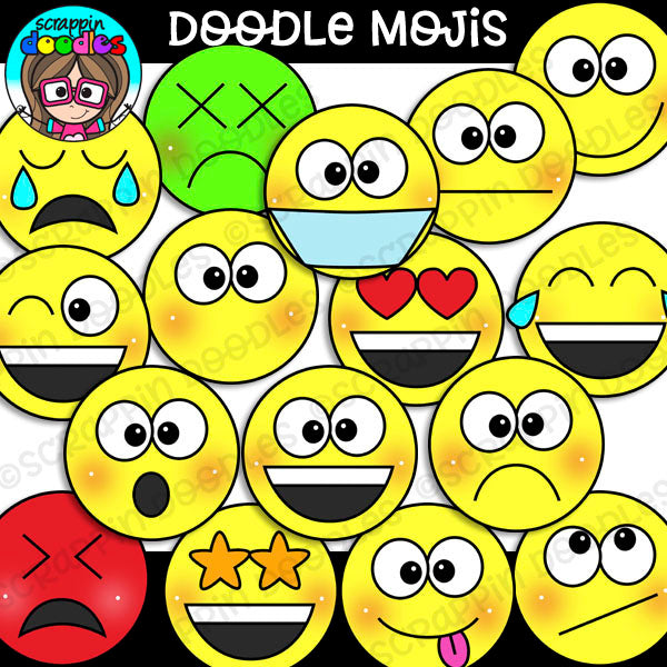 Doodle Mojis Clipart