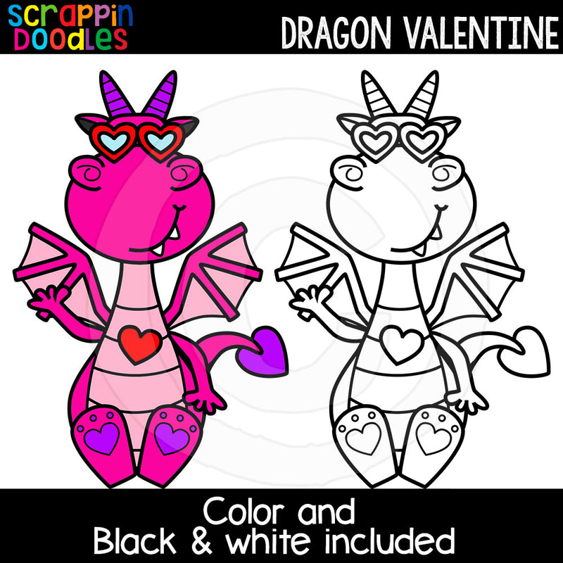 Dragon Valentine Clip Art