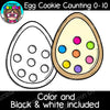 Easter Egg Cookie Counting Clip Art