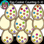 Easter Egg Cookie Counting Clip Art