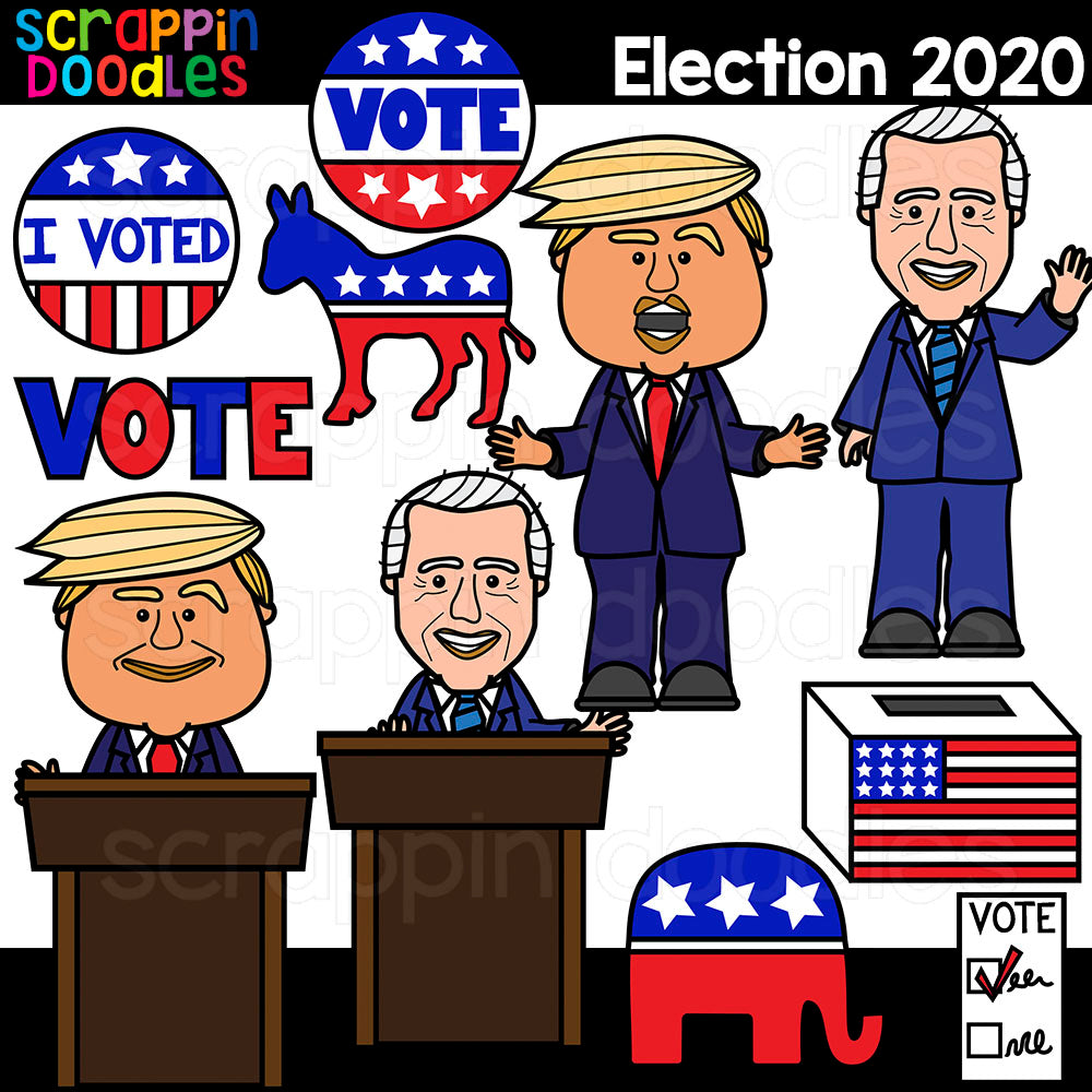Election 2020 Clipart Donald Trump Joe Biden