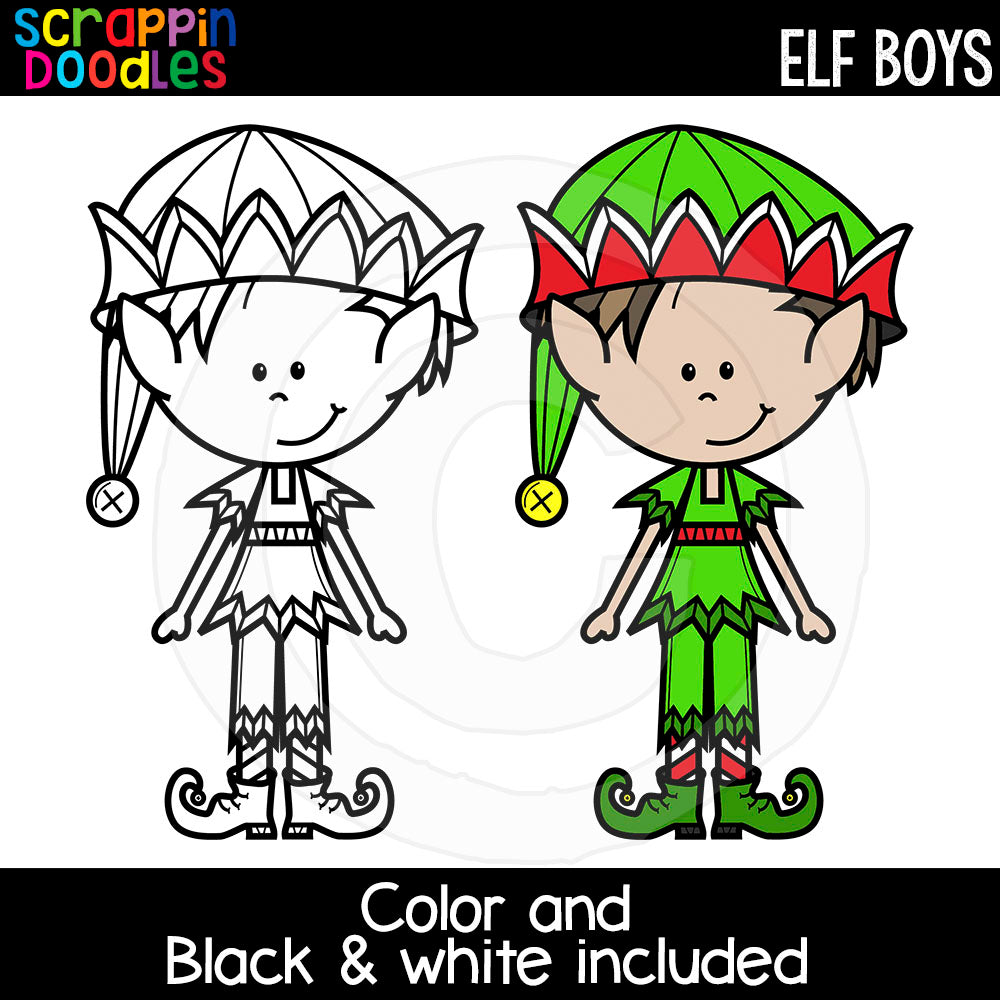 Elf Boys Clip Art