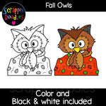 Fall Owls Clip Art autumn