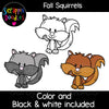 Fall Squirrels Clip Art