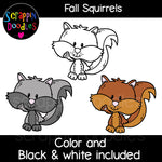 Fall Squirrels Clip Art