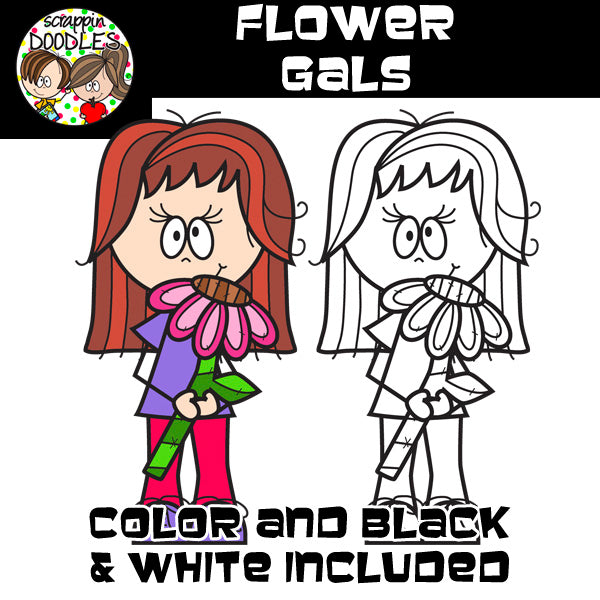 Flower Gals Clip Art