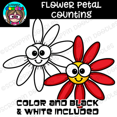Flower Petal Counting Clip Art