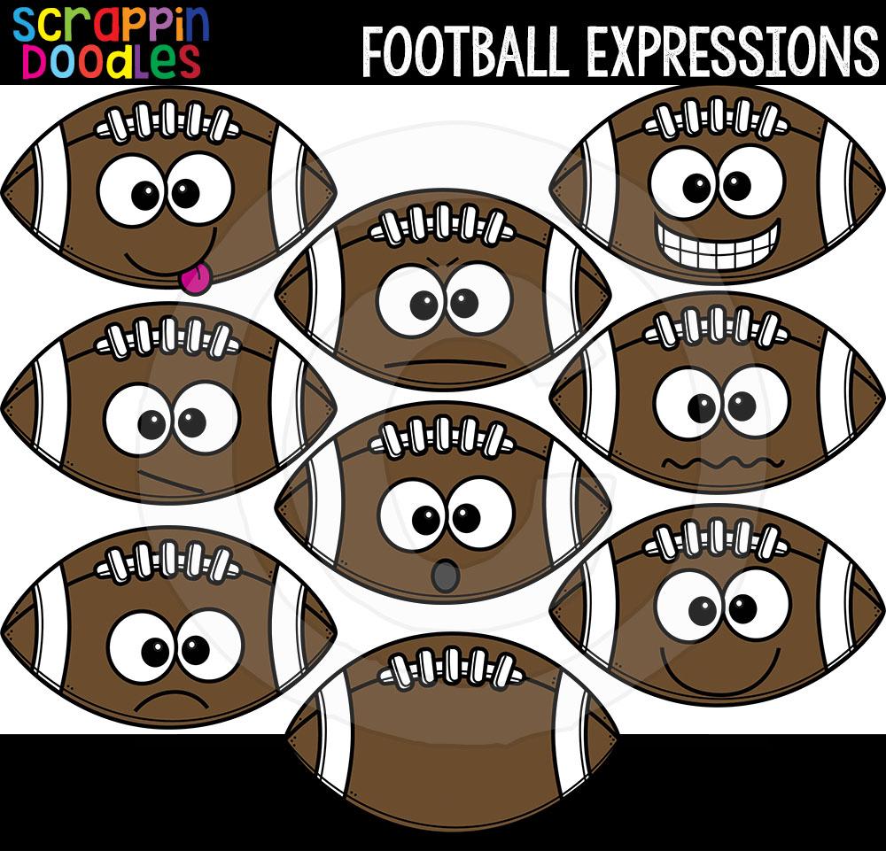 Football Facial Expressions Clip Art