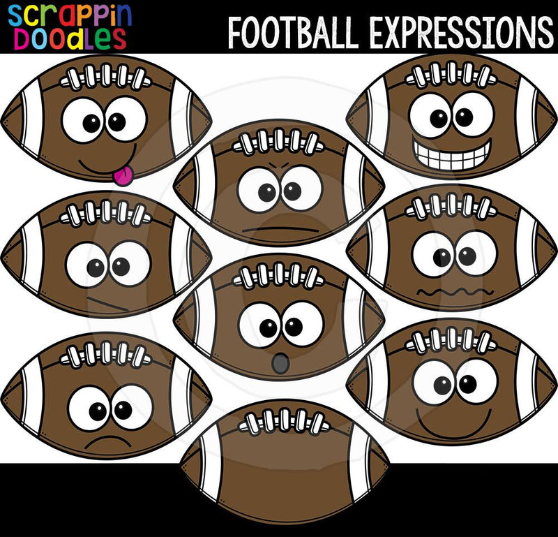 Football Facial Expressions Clip Art