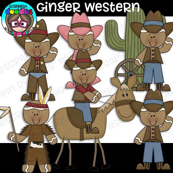 Ginger Western Clip Art