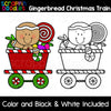 Ginger Christmas Train Clip Art gingerbread commercial use