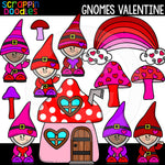 Valentine Gnomes Clip Art