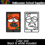 Halloween School Supplies Clipart